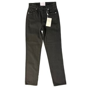 Revice Chocolate Brown Ex Boyfriend In The Mood Tapered Leg Jeans sz 24 NEW Tags